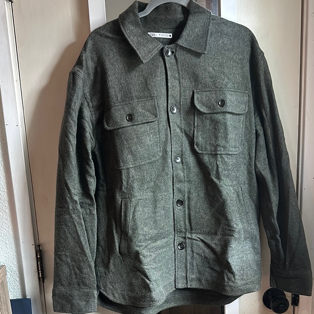 Men's Gray Wool shirt